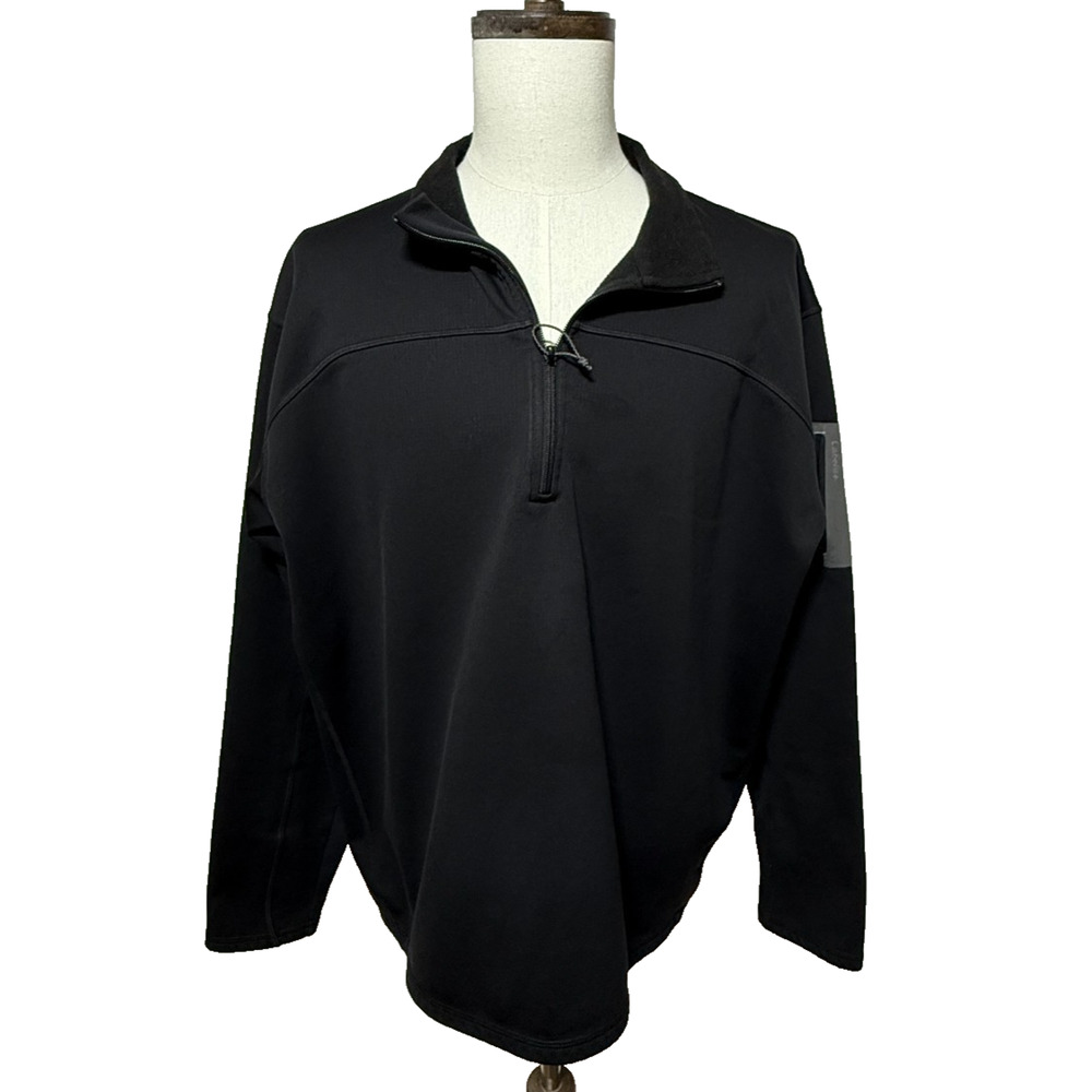 Cabelas Pullover Jacket Mens 2XL Black Fleece Lined‎ Softshell Windbreaker